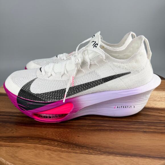 Nike Air Zoom Alphafly Next% 3 White Purple Running Shoes Men's 13 FD8311-100 - Picture 2 of 8